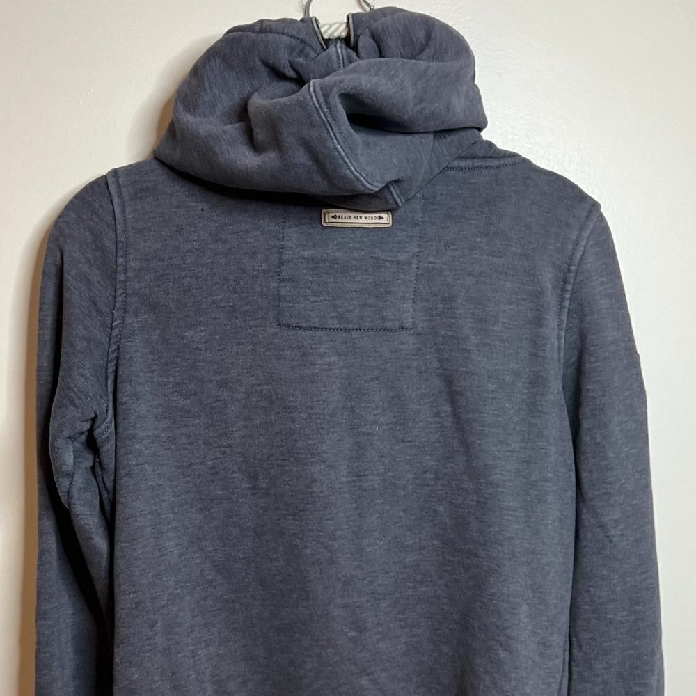 Naketano Medium Gray Color Cowl Neck Tunic Pullover Hoodie Size Medium - Picture 6 of 9